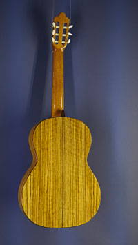 Juan Aguilera, Model Estudio 3 classical guitar cedar, mongoy, back view