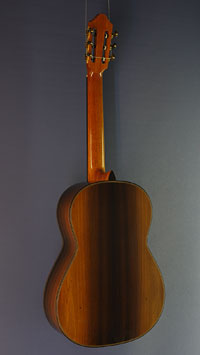 Toni Müller luthier guitar cedar, Doubletop, Brazilian rosewood 2017, back view
